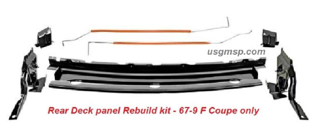 Rear Deck Panel: 67-9 Camaro  Firebird Complete